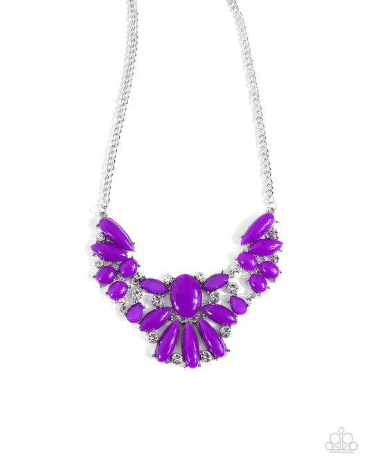 Dazzling Diadem - Purple Necklace