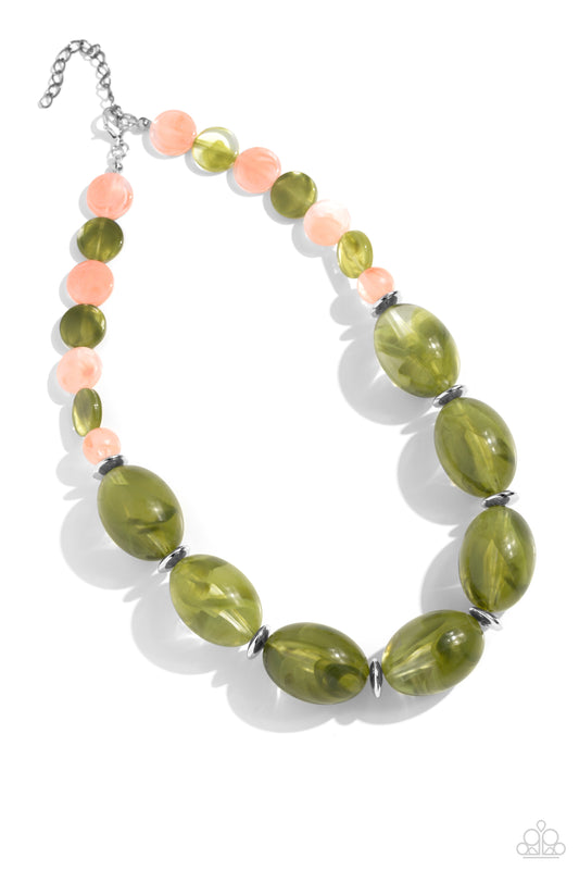 Belle of the Beach - Green- Necklace